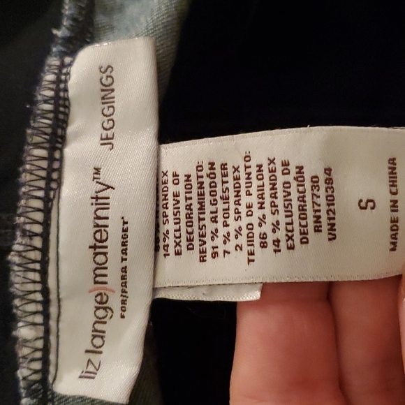 Liz Lange Maternity Jeans Womens Size S Jeggings Distressed Denim - Picture 4 of 12